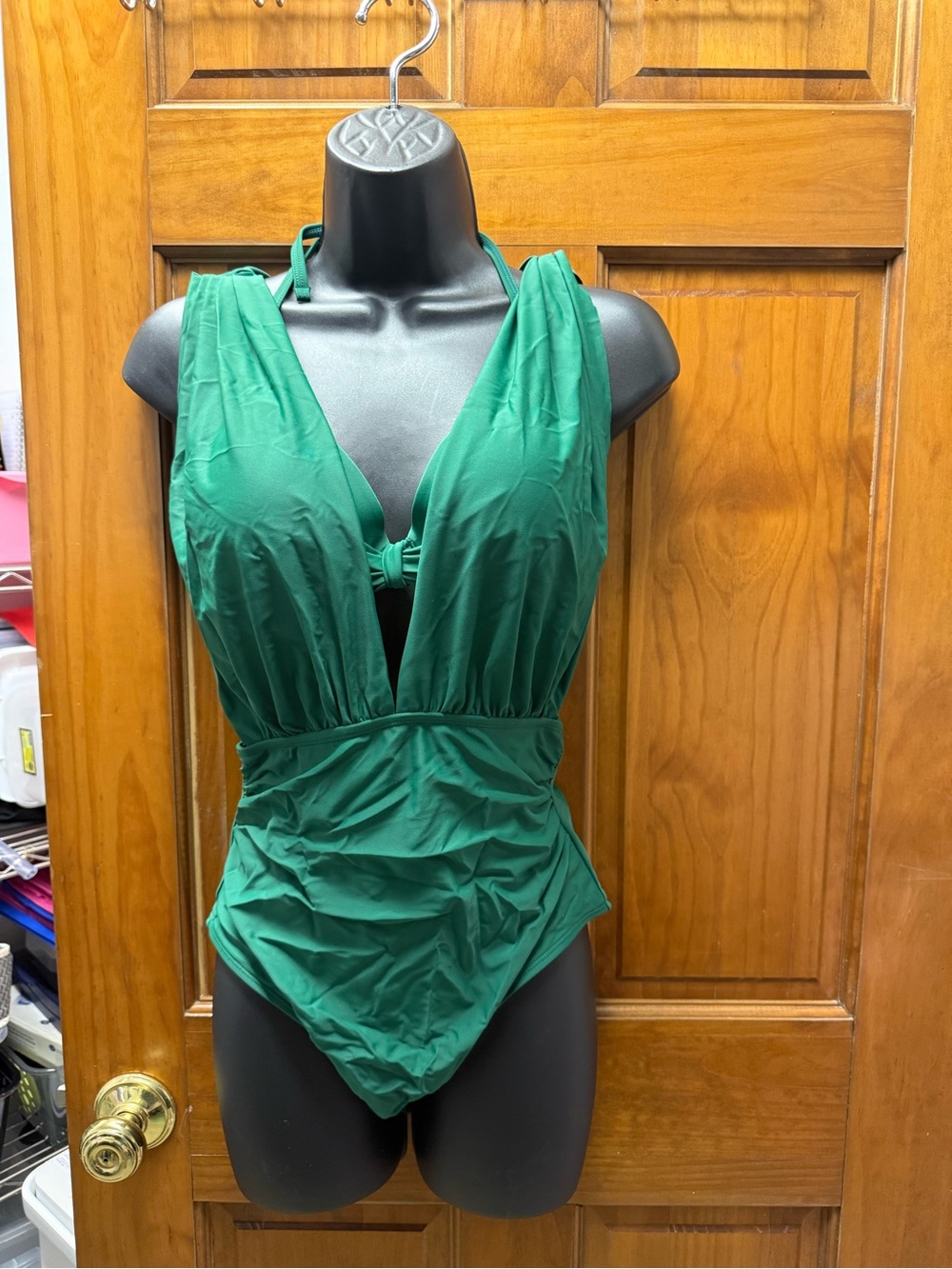 Cupshe Emerald Green Plunge One-Piece Swimsuit